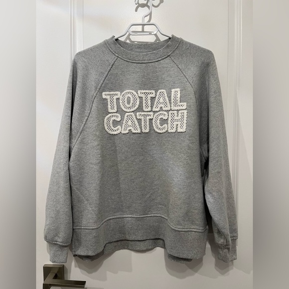 aerie Sweaters - Aerie | Oversized ‘Total Catch’ Graphic Crew Sweater, XXS